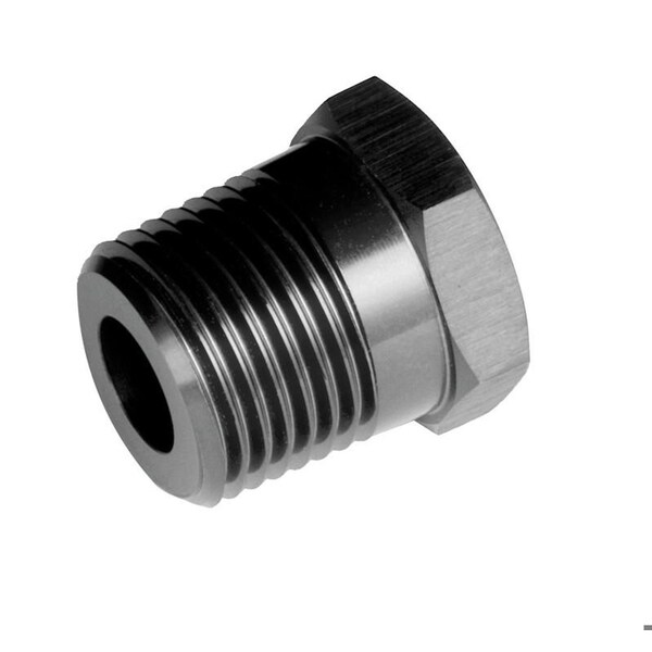 Redhorse ADAPTER FITTING 18 Inch Pipe Female Thread To 38 Inch Male Anodized Black Aluminum Single 912-06-02-2 - main